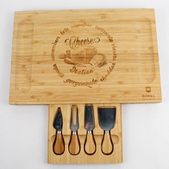 Royal Craftwood Italian Cheese Charcuterie Board with Cutlery Set