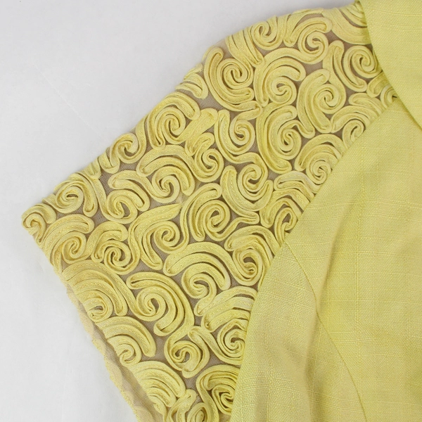 Vintage 60s Henry Lee Yellow Mid-Length Dress Women's Medium - Classic Charm
