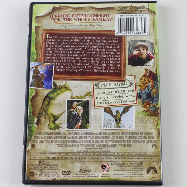 The Spiderwick Chronicles DVD 2008 Widescreen - Pre-Owned, As-Is