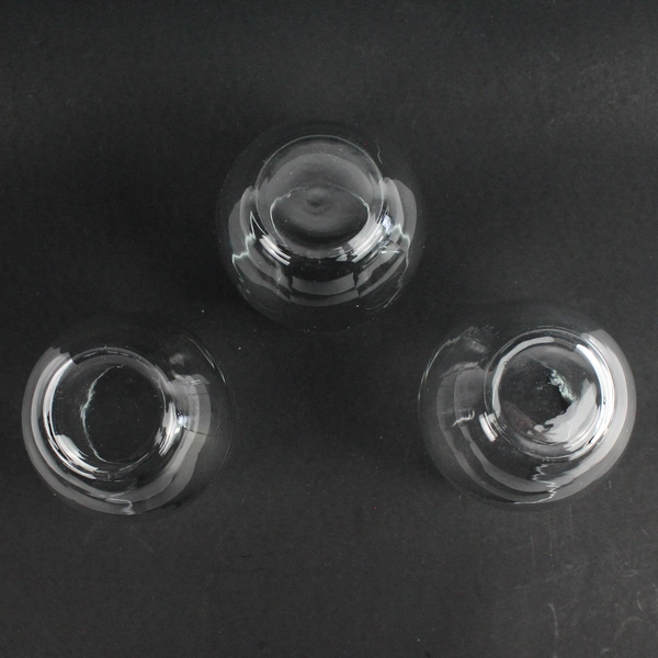 Set of 3 Clear Stemless Wine Glasses Drinkware Barware