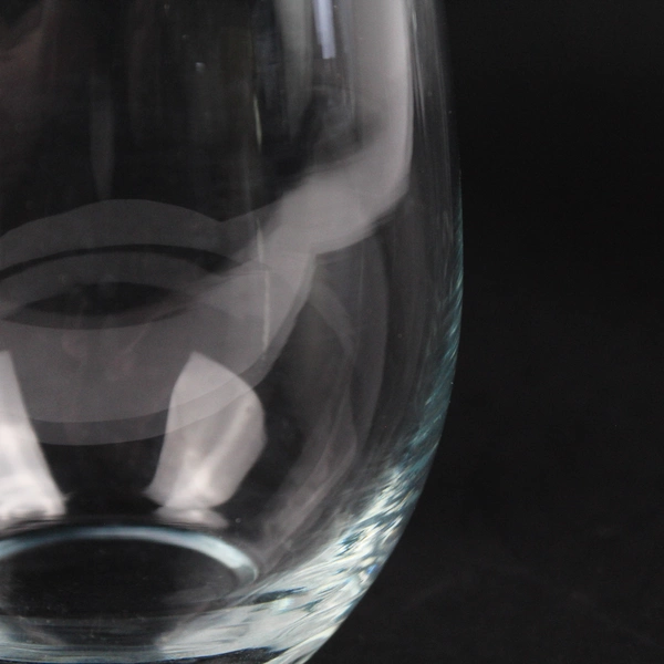 Set of 3 Clear Stemless Wine Glasses Drinkware Barware