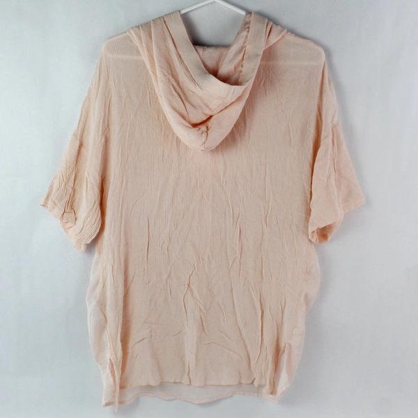 Forever 21 Pink Short-Sleeved Hoodie Women's Size S, Flawed