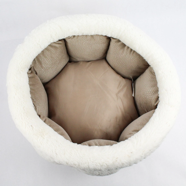 Best Friends by Sheri Pet Dog Bed, Small 16" White Faux Fur Machine Washable