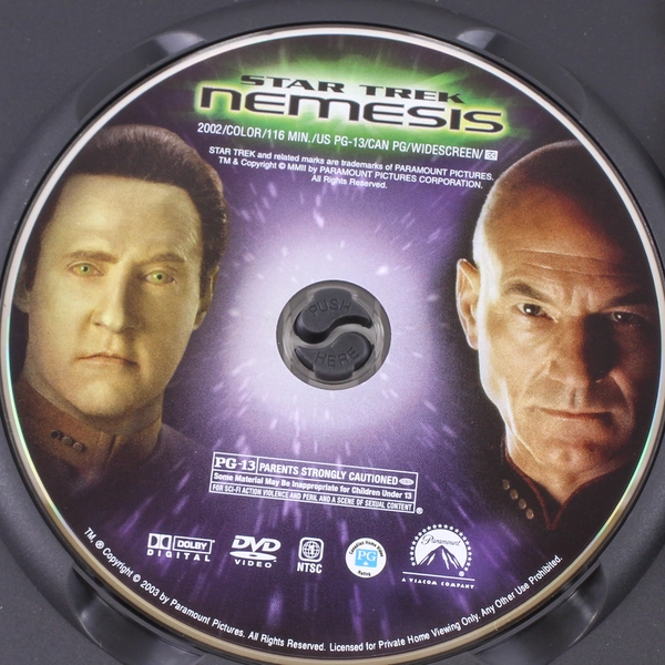Star Trek Nemesis DVD 2003 Widescreen Patrick Stewart