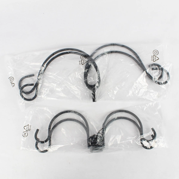 2 Outdoor String Light Poles 8ft. Wall Fixed Black Iron NEW IN BOX