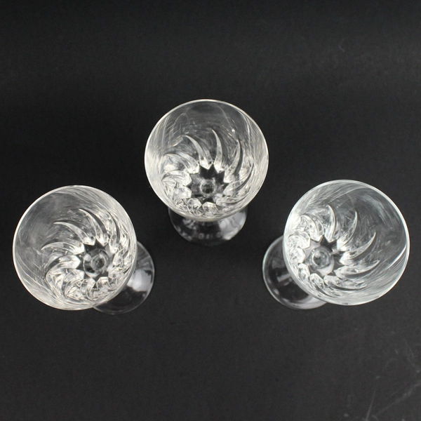 Set of 3 Vintage Luminarc Flamenco Clear Wine Glasses