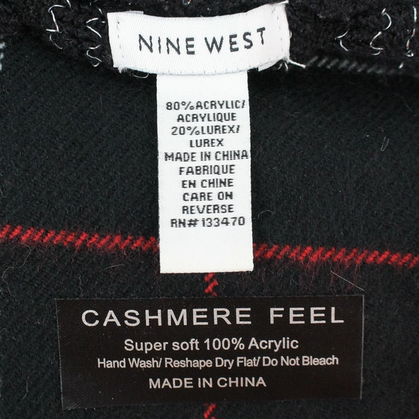 Lot of 5 Women's Infinity & Regular Scarves - Black, Red, Gray Styles