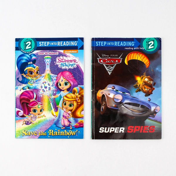 Lot of 2 Step Into Reading Step 2 Pixar Cars 2 and Nickelodeon Shimmer & Shine