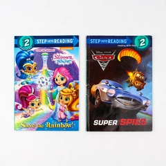 Lot of 2 Step Into Reading Step 2 Pixar Cars 2 and Nickelodeon Shimmer & Shine
