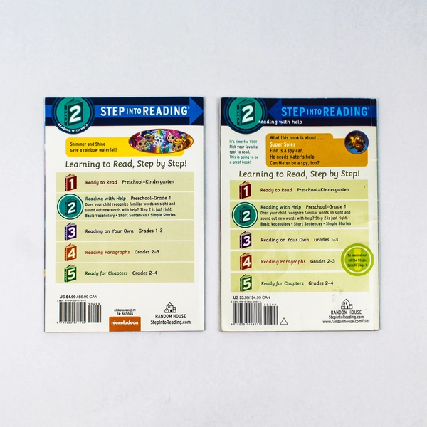 Lot of 2 Step Into Reading Step 2 Pixar Cars 2 and Nickelodeon Shimmer & Shine