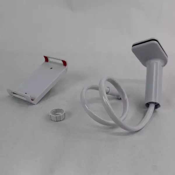 Adjustable White Plastic Cell Phone Holder Stand - Pre-Owned, Scratches