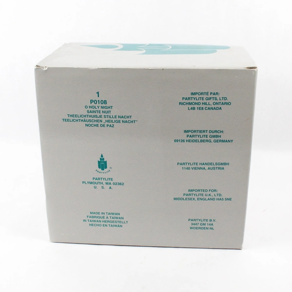 PartyLite O Holy Night Nativity P0108 Candle Holder Ceramic Christmas Cream