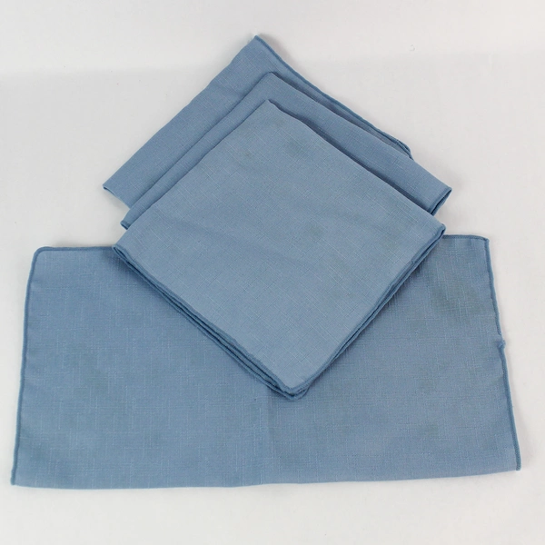 9 Piece Lot of Square Cloth Napkins for DIY Crafting - Pre-Owned, Stains