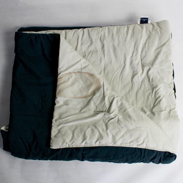 Lot of 2 Nautica Navy Blue & Gray Polyester Twin Comforter Duvets 64"x88" Each 