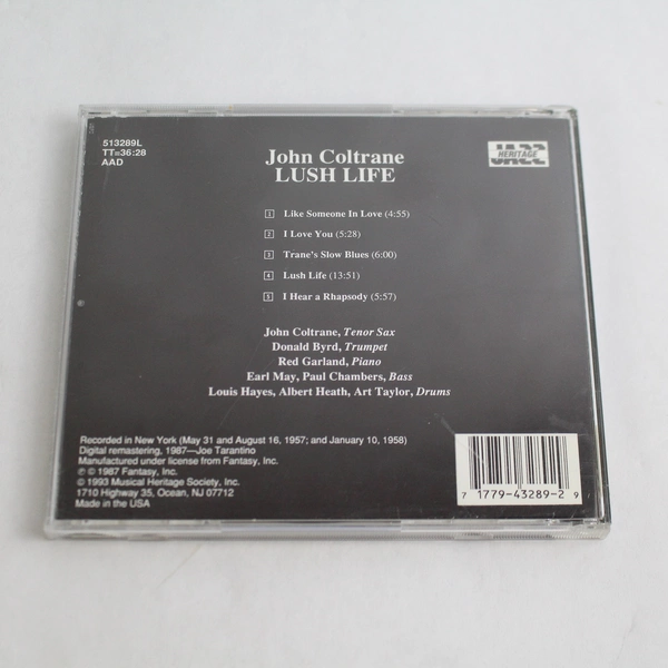 Lush Life CD By John Coltrane 1993
