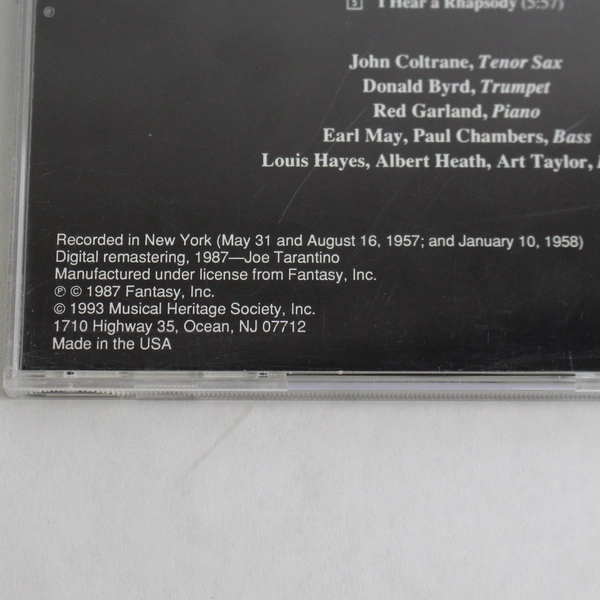 Lush Life CD By John Coltrane 1993