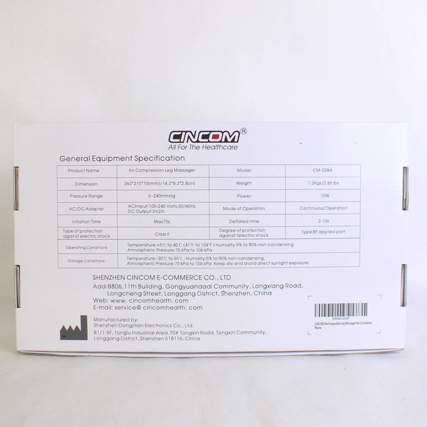 CINCOM Cordless Air Compression Leg Massager Right Leg Only