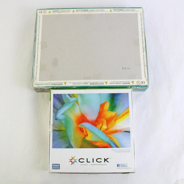 Lot of 2 500-Piece Jigsaw Puzzles Flower and Chinese Dragon Photography