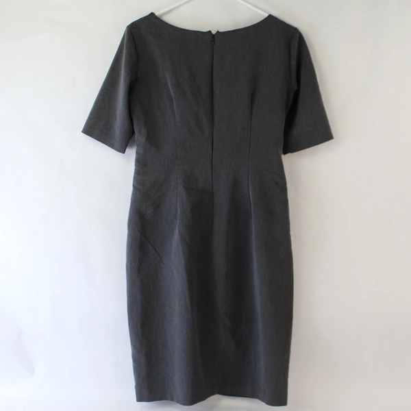 Maggy London Petites Gray Knee-Length Dress Women's Size M Short Sleeve