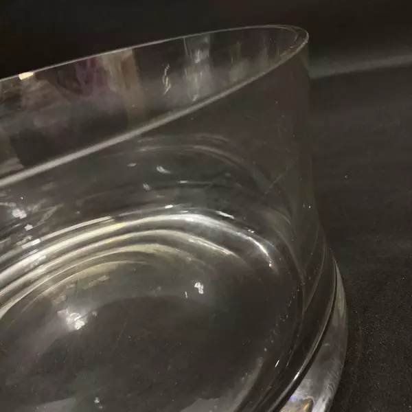 Vintage Clear Glass Trifle Bowl 9.5" Elegant Dessert Salad Serveware