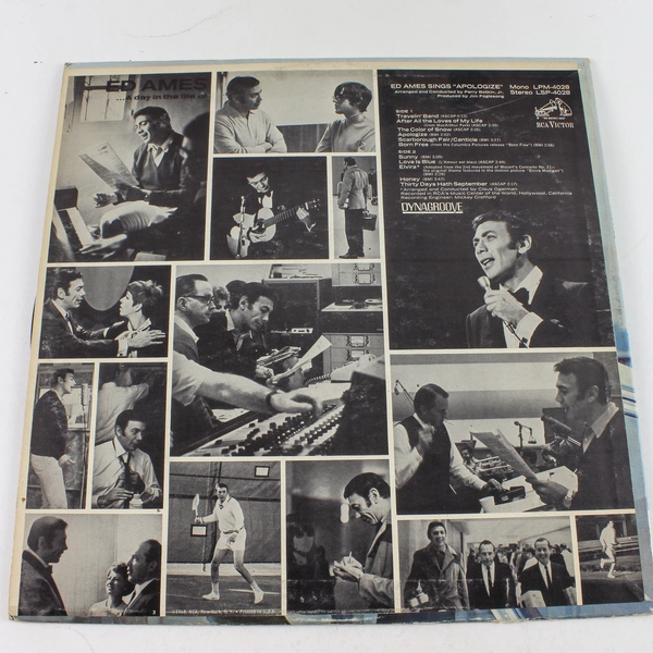 Ed Ames Sings Apologize Vinyl LP 1968 RCA Victor LSP-4028 Pre-Owned Record