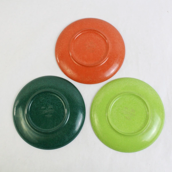 Lot of 3 Vintage Branchell Color Flyte Melmac Saucers