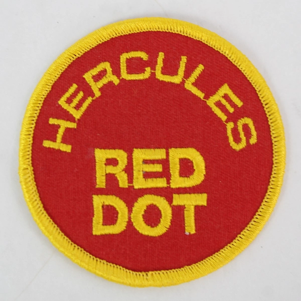 Vintage Hercules Red Dot Shotgun Powder Embroidered Patch 3" Collectible