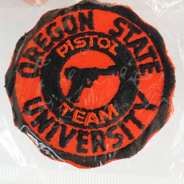 Vintage Sealed Swiss-Tex Oregon State University Pistol Team Sew On Patch 2.75"