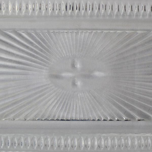 Vintage Federal Glass 9" Diamond Point Wave Rectangle Ash Tray