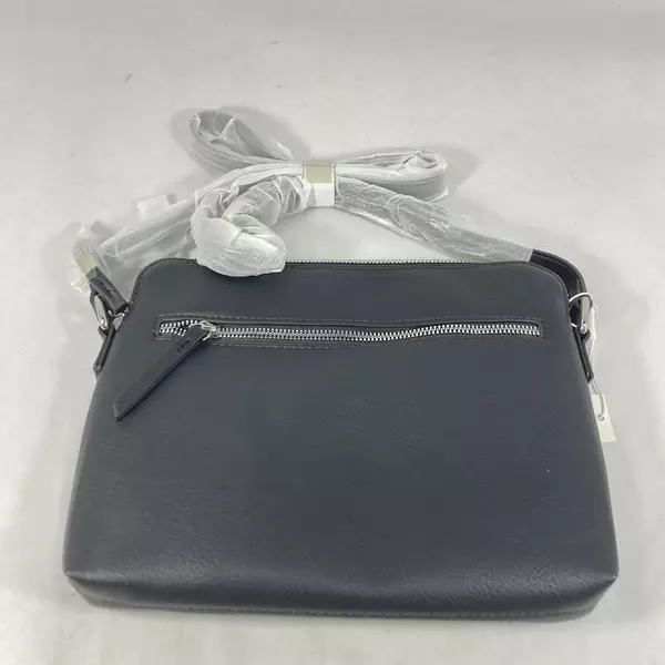Cluci Black Leather Women's Purse with Shoulder Strap & Multiple Pockets