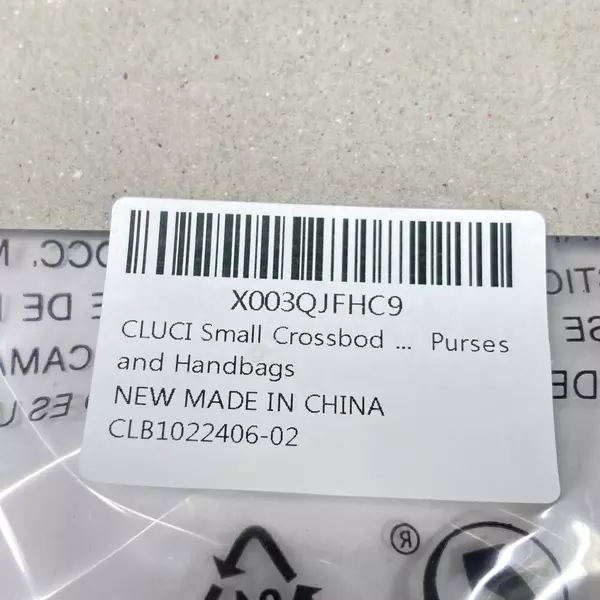 Cluci Black Leather Women's Purse with Shoulder Strap & Multiple Pockets