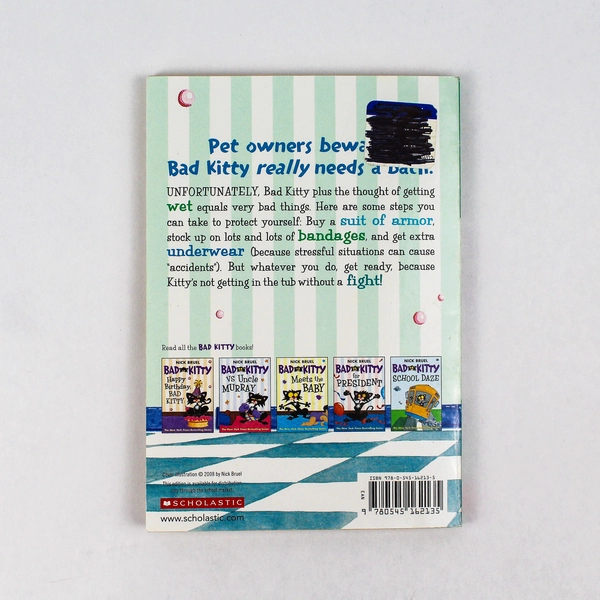 Bad Kitty Gets A Bath by Nick Bruel 2009 Paperback