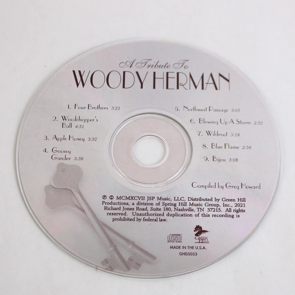 A Tribute to Woody Herman CD, Woody Herman Orchestra, 2021