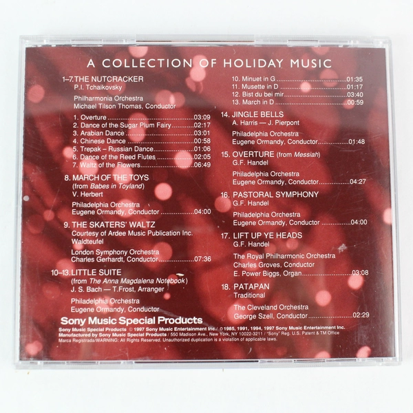 1997 Sony "Music to Your Ears" Holiday Music CD - Festive Christmas Tunes