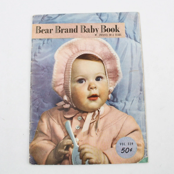 Lot Of 2 Bear Brand Hand Knit Pattern Books 1950 Paperback 