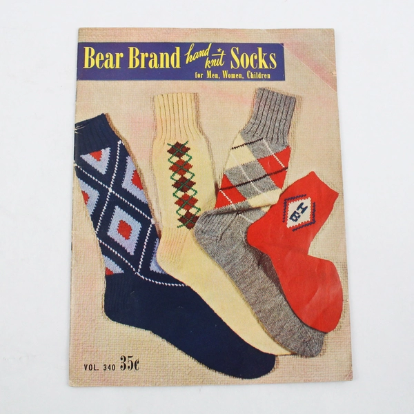 Lot Of 2 Bear Brand Hand Knit Pattern Books 1950 Paperback 