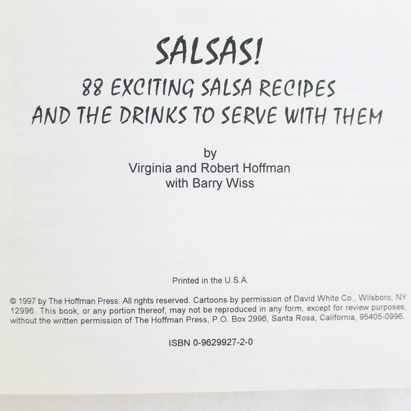 Salsas! 88 Exciting Salsa Recipes by Virginia and Robert Hoffman 1997 Paperback