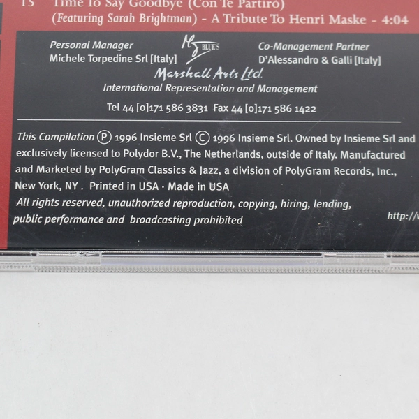 Andrea Bocelli Romanza CD 1996 - Good Condition, Classic Music Collection