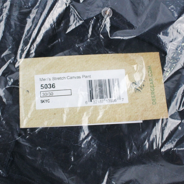 Deergear Men's Stretch Canvas Pant 30/30 Sky Captain Sealed New