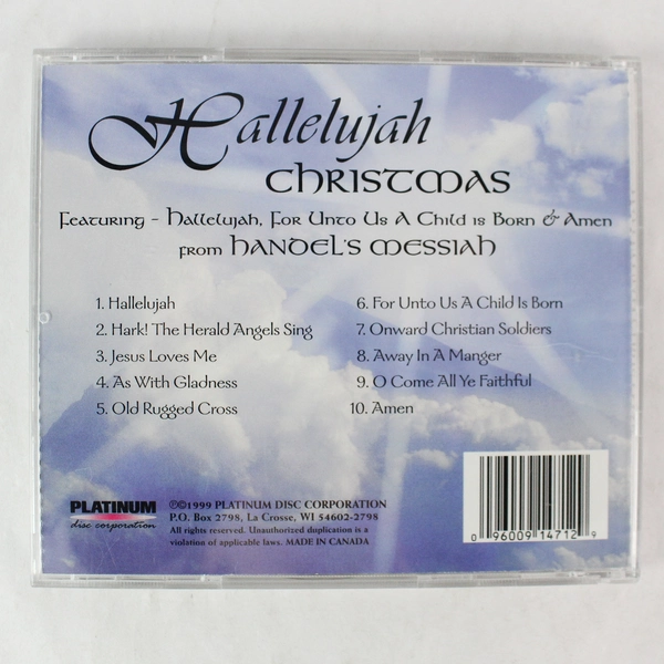 Hallelujah Christmas CD from Handel's Messiah 1999 Platinum Records
