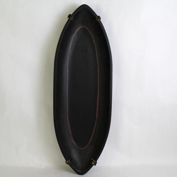 Pier 1 Decorative Black & Red Tray Home Decor 24 inch