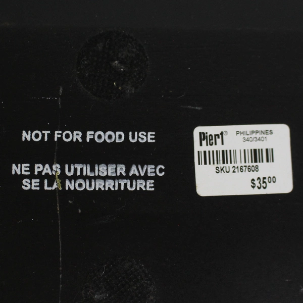 Pier 1 Decorative Black & Red Tray Home Decor 24 inch