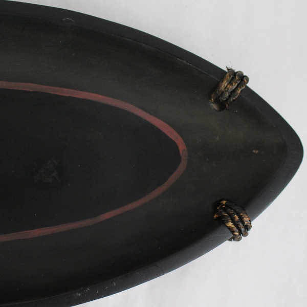 Pier 1 Decorative Black & Red Tray Home Decor 24 inch