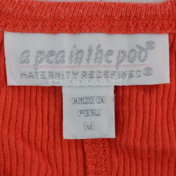 A Pea in the Pod Maternity Coral Tank Top Women's Medium - Good Condition