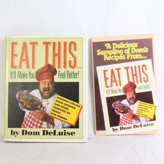 Eat This It'll Make You Feel Better Dom DeLuise 1988 HC DJ With Sample Booklet