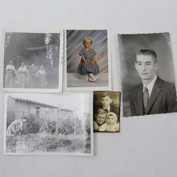 22 Piece Lot of Vintage Family Photos and Newspaper Clipping 1930s To 1970s