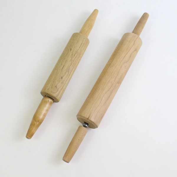 Lot of 2 Wooden Rolling Pins 7" and 9.5" Baking Cooking Kitchen Tools