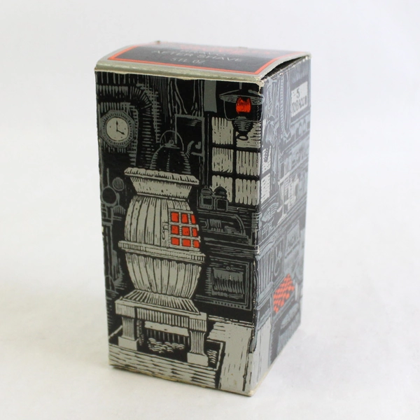 VTG Avon Pot-Belly Stove Bravo After Shave Empty Bottle with Box