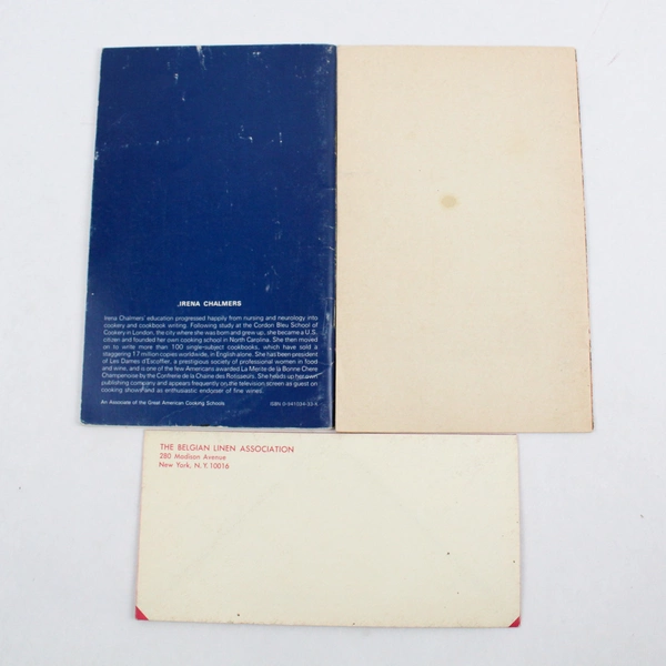 Napkin Folds by Irena Chalmers With 2 Bonus Etiquette Pamphlets 1982 Paperback