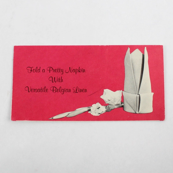 Napkin Folds by Irena Chalmers With 2 Bonus Etiquette Pamphlets 1982 Paperback